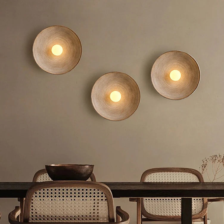 Elegant Japanese Wall Light | LED-Compatible Wooden Sconce