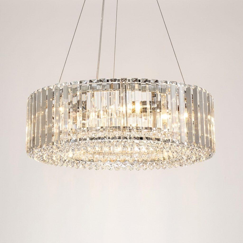 Elegant Modern Crystal Chandelier with 6 Lights