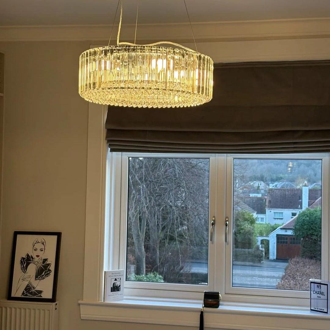 Elegant Modern Crystal Chandelier with 6 Lights