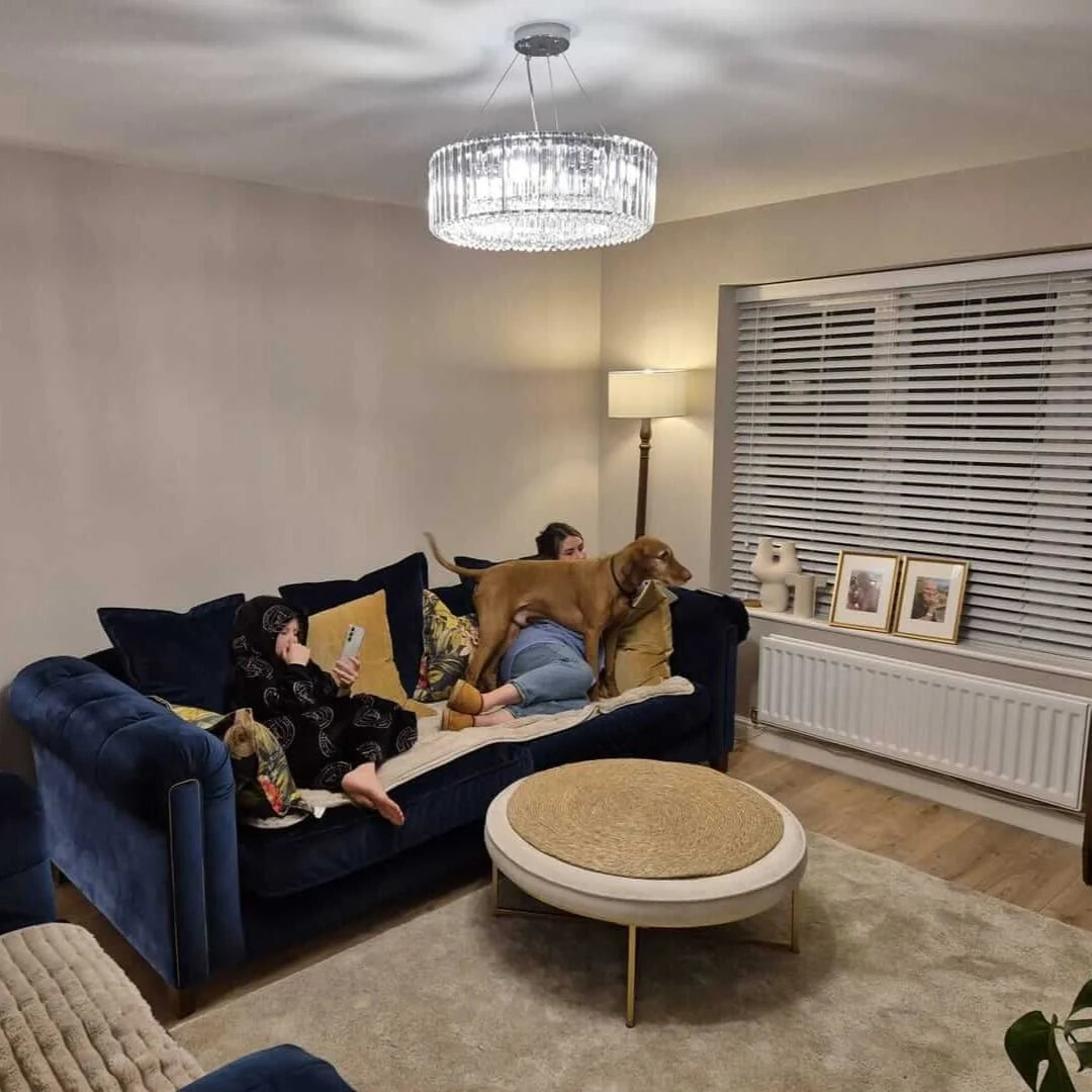 Elegant Modern Crystal Chandelier with 6 Lights