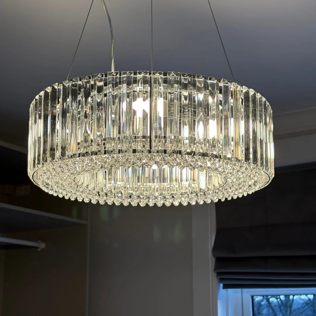 Elegant Modern Crystal Chandelier with 6 Lights