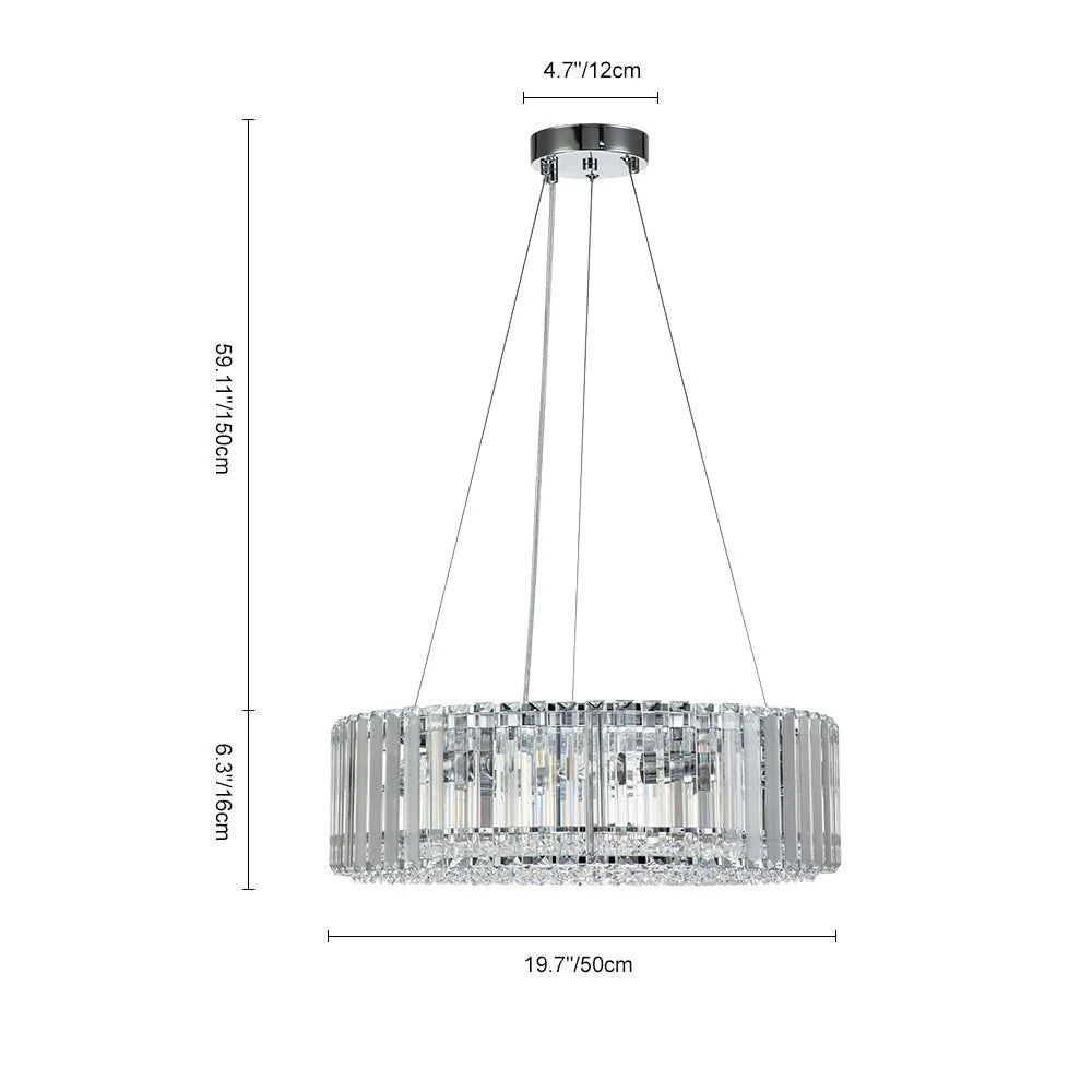 Elegant Modern Crystal Chandelier with 6 Lights