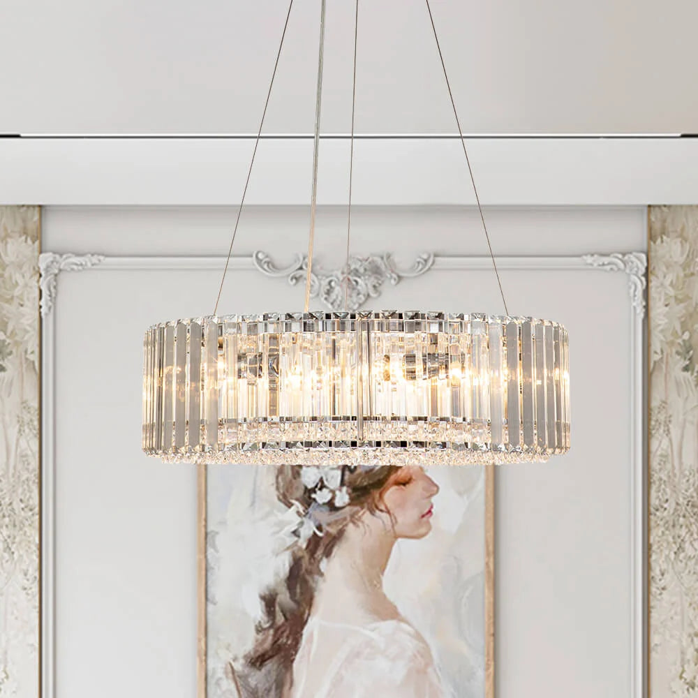 Elegant Modern Crystal Chandelier with 6 Lights