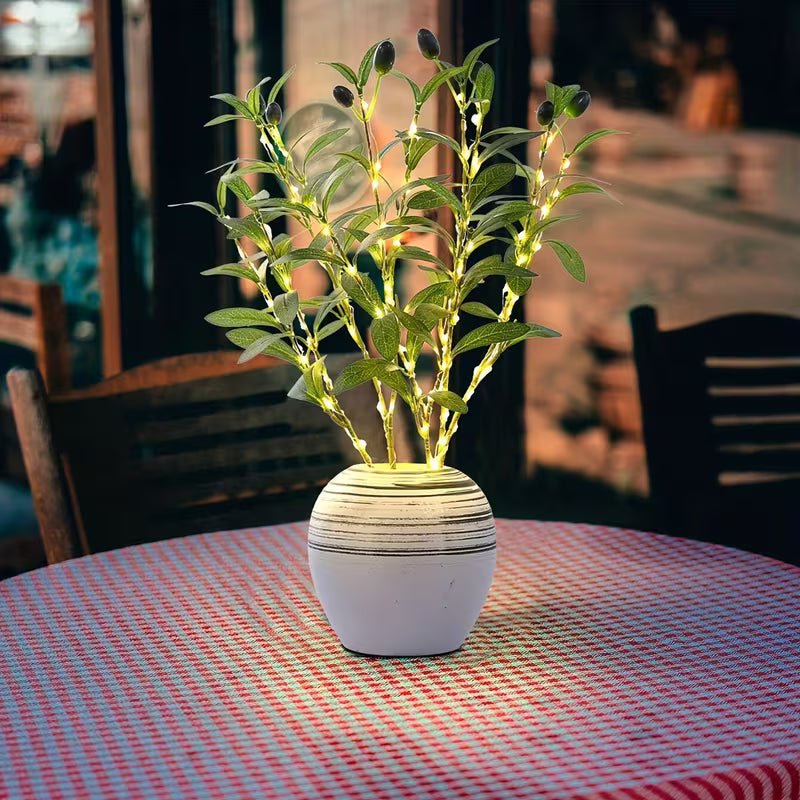 Elegant Olive Branch Fairy Lights | 120 LEDs with Bendable Design