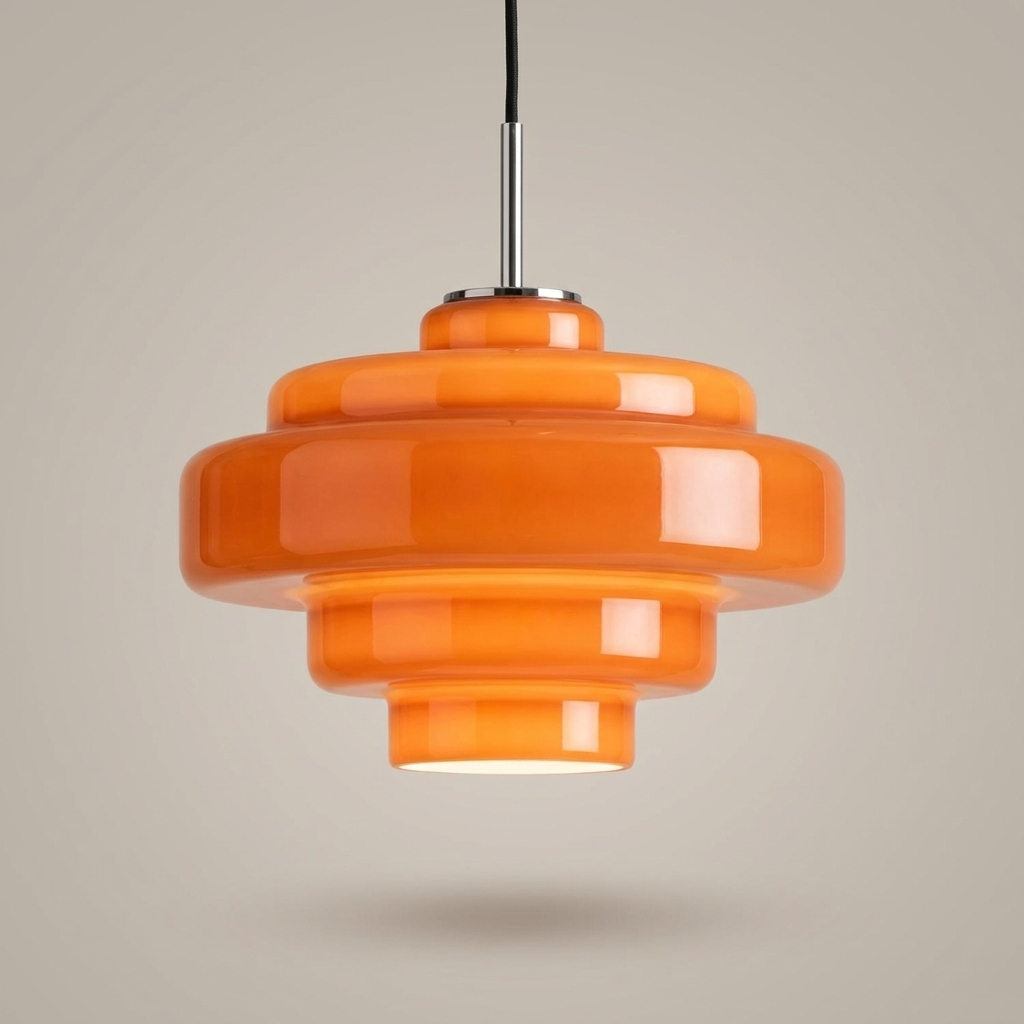 Elegant Orange Glass Pendant Light for Modern Spaces