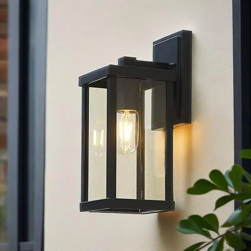 Elegant Outdoor Wall Lamp | Black Exterior Wall Lights with Waterproof Design