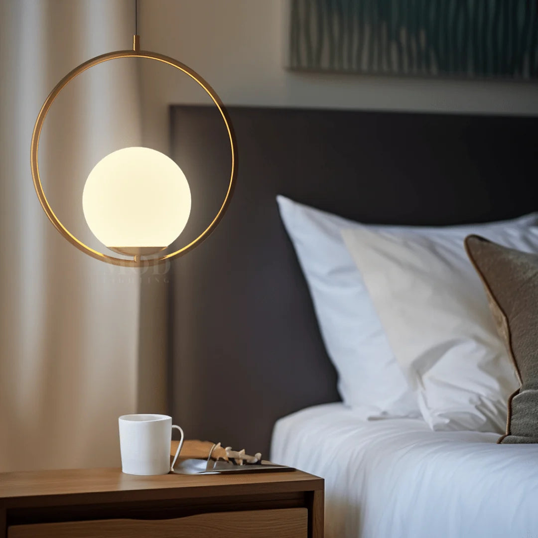 Elegant Oval Cage Pendant Light with Adjustable Height