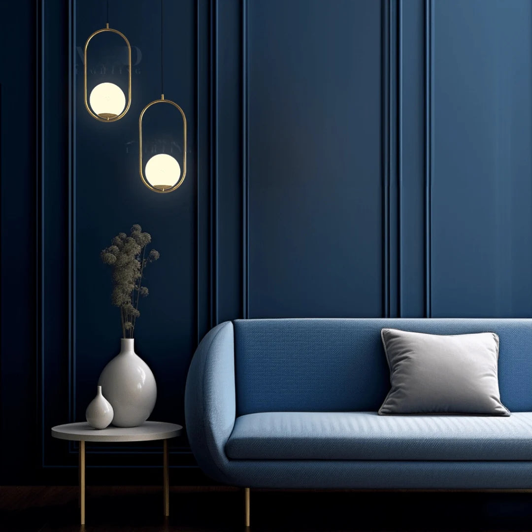 Elegant Oval Cage Pendant Light with Adjustable Height