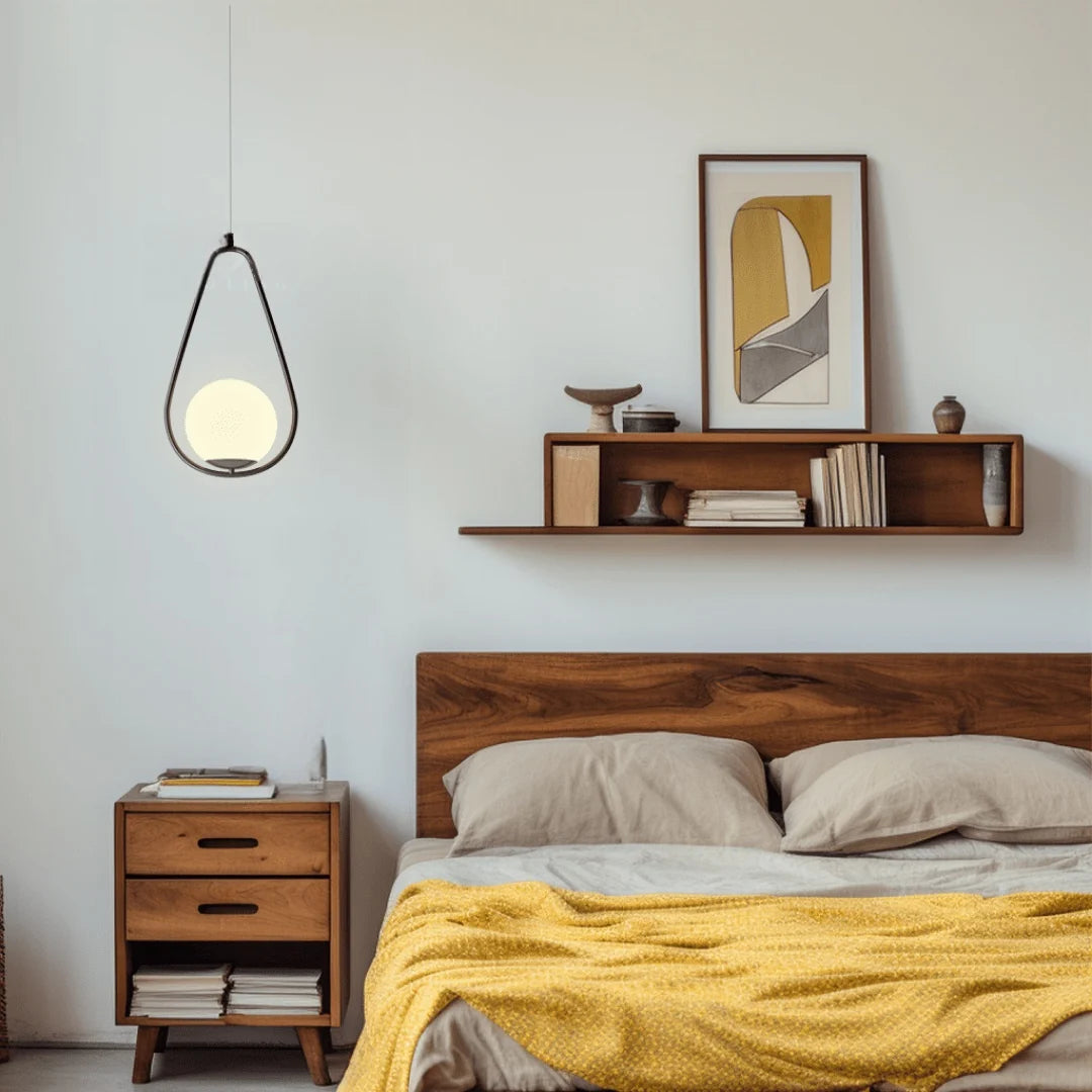 Elegant Oval Cage Pendant Light with Adjustable Height