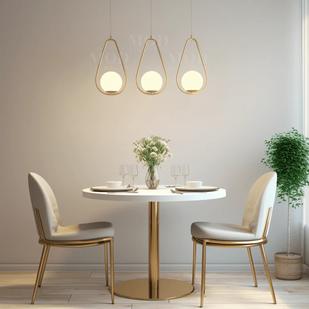 Elegant Oval Cage Pendant Light with Adjustable Height
