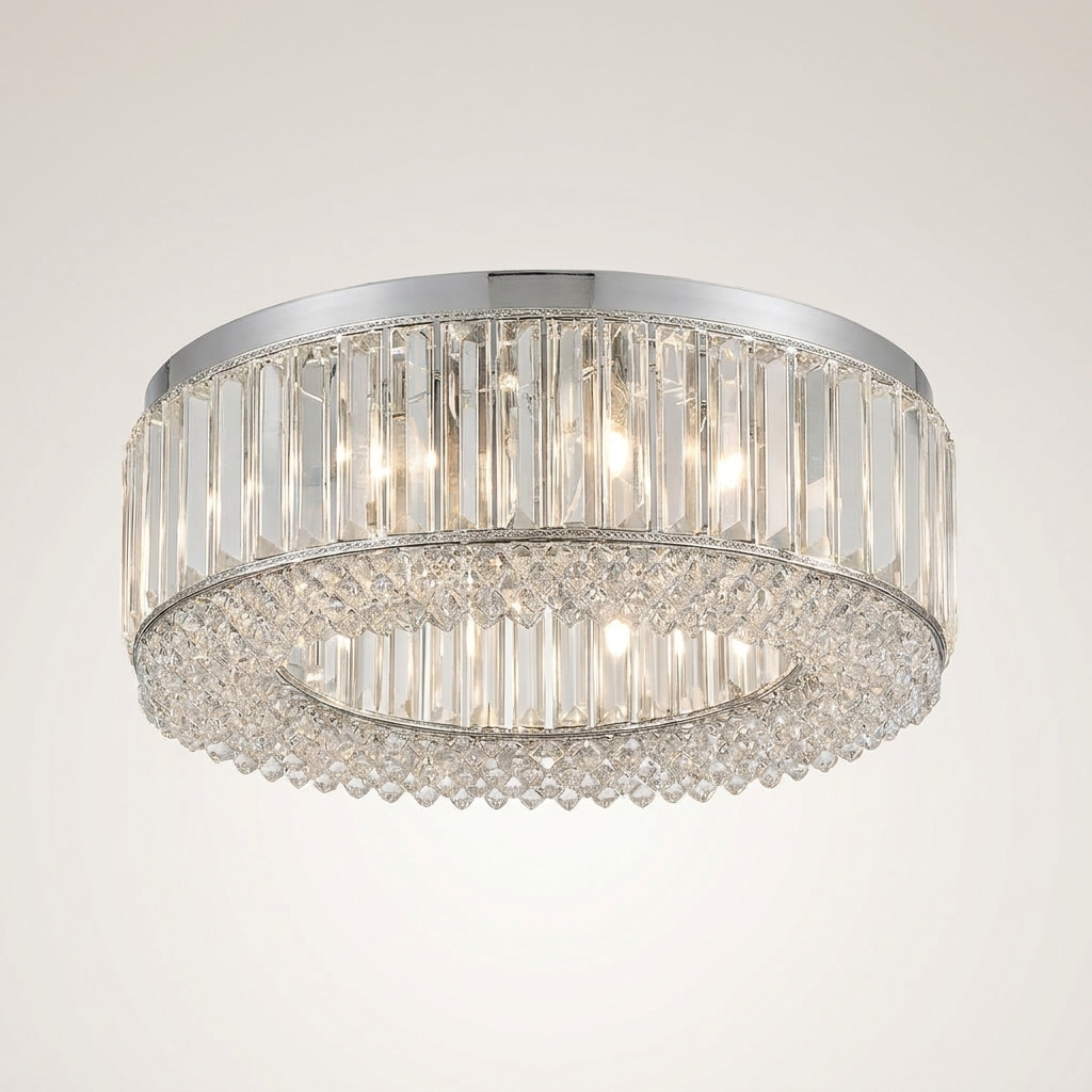 Elegant Polished Chrome Flush Mount Ceiling Light