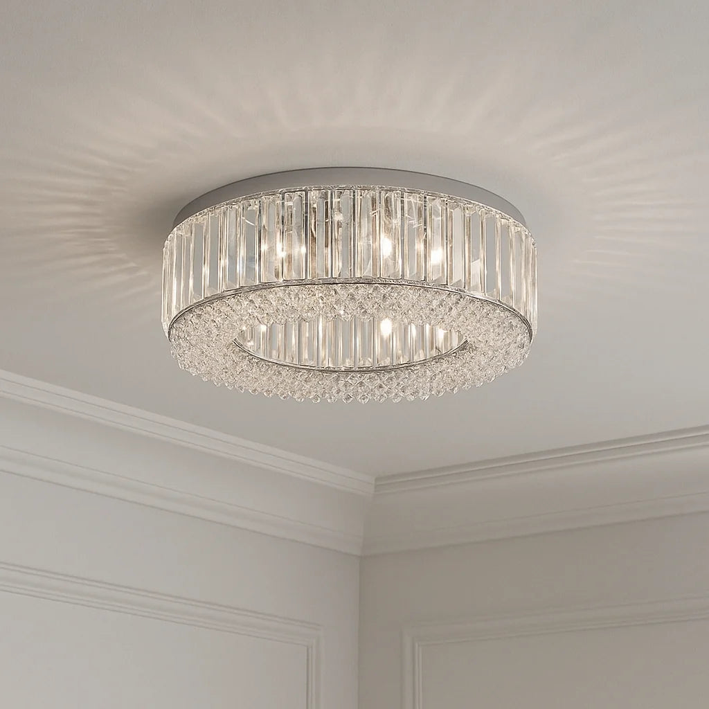 Elegant Polished Chrome Flush Mount Ceiling Light