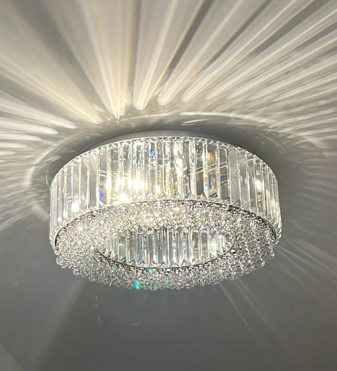 Elegant Polished Chrome Flush Mount Ceiling Light