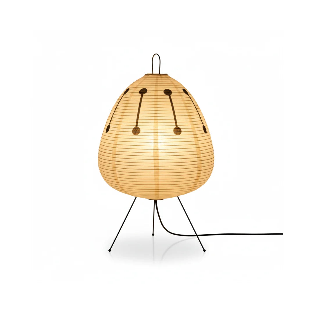 Elegant Rice Paper Tripod Floor Lamp with Soft Diffused Light