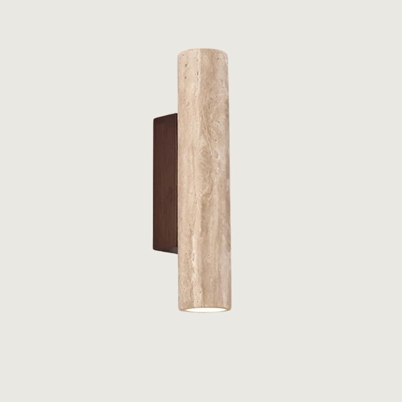Elegant Travertine Wall Sconce | Up & Down Lighting