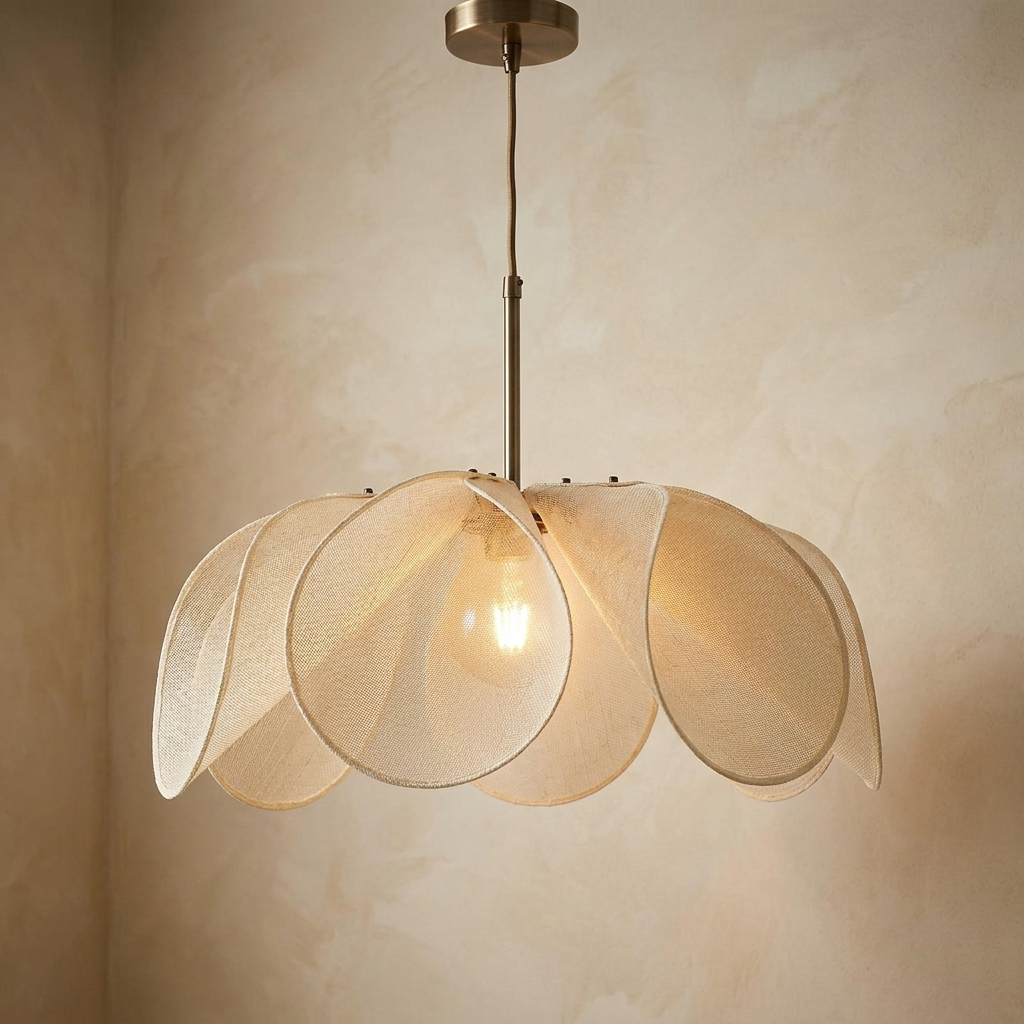Elegant Vintage Fabric Pendant Light with Soft Shade