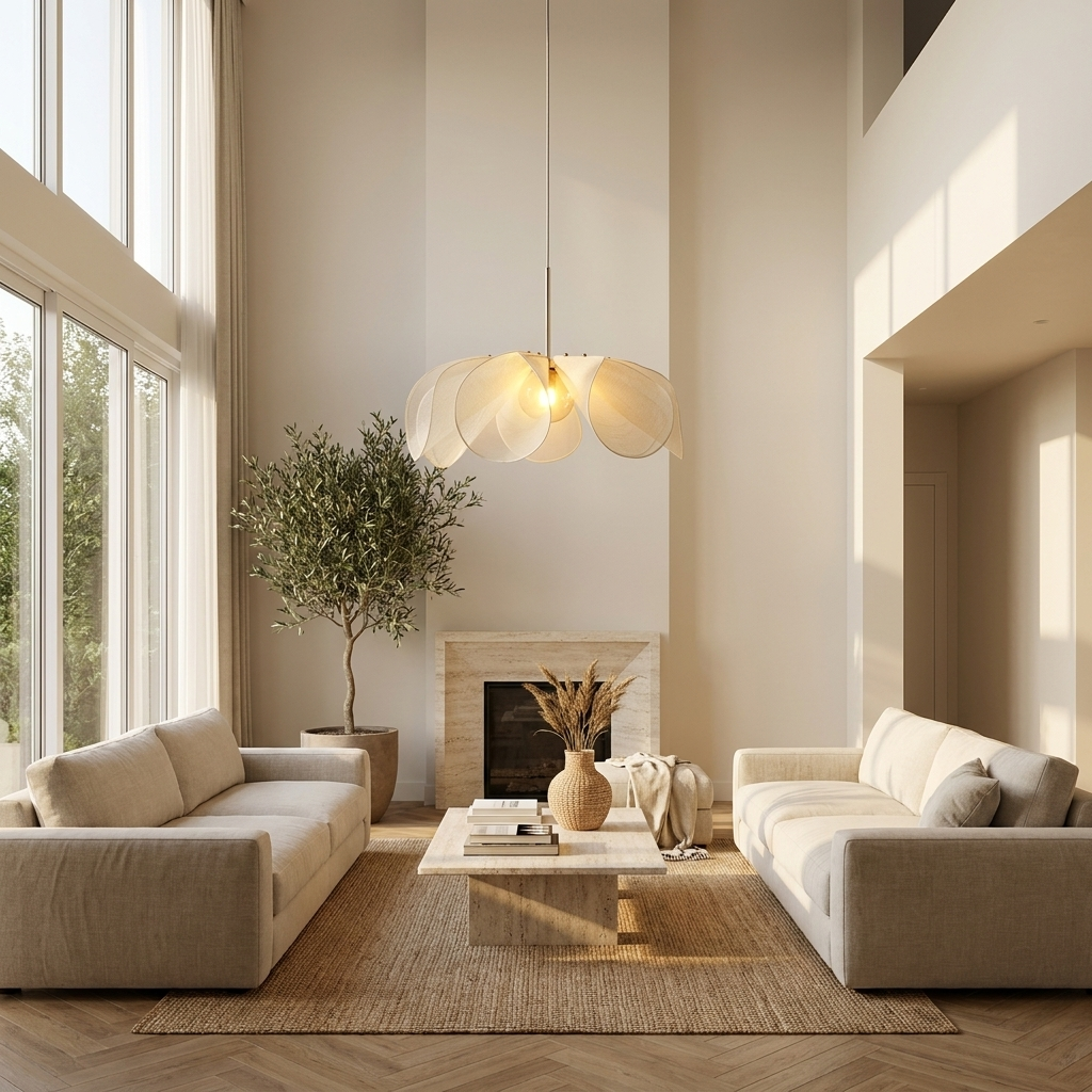 Elegant Vintage Fabric Pendant Light with Soft Shade