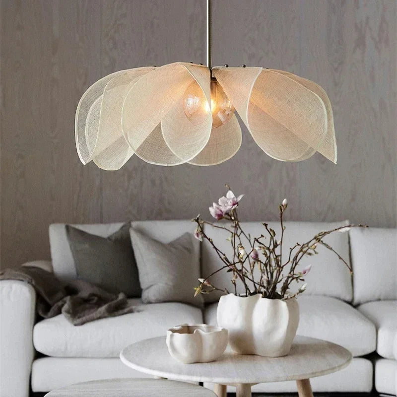 Elegant Vintage Fabric Pendant Light with Soft Shade