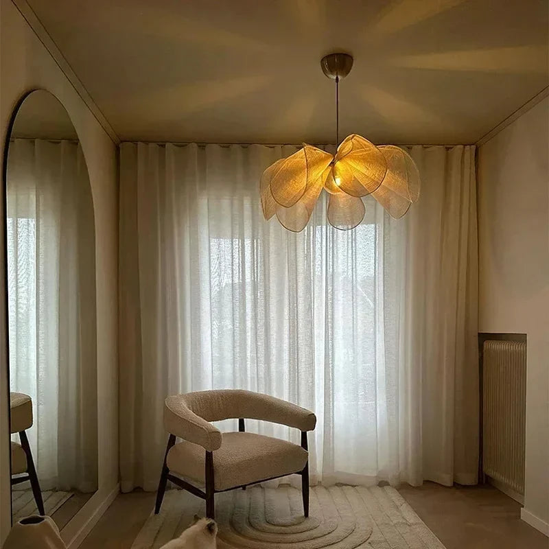 Elegant Vintage Fabric Pendant Light with Soft Shade