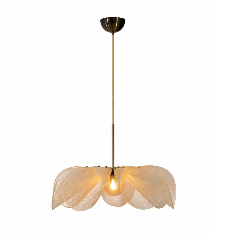 Elegant Vintage Fabric Pendant Light with Soft Shade