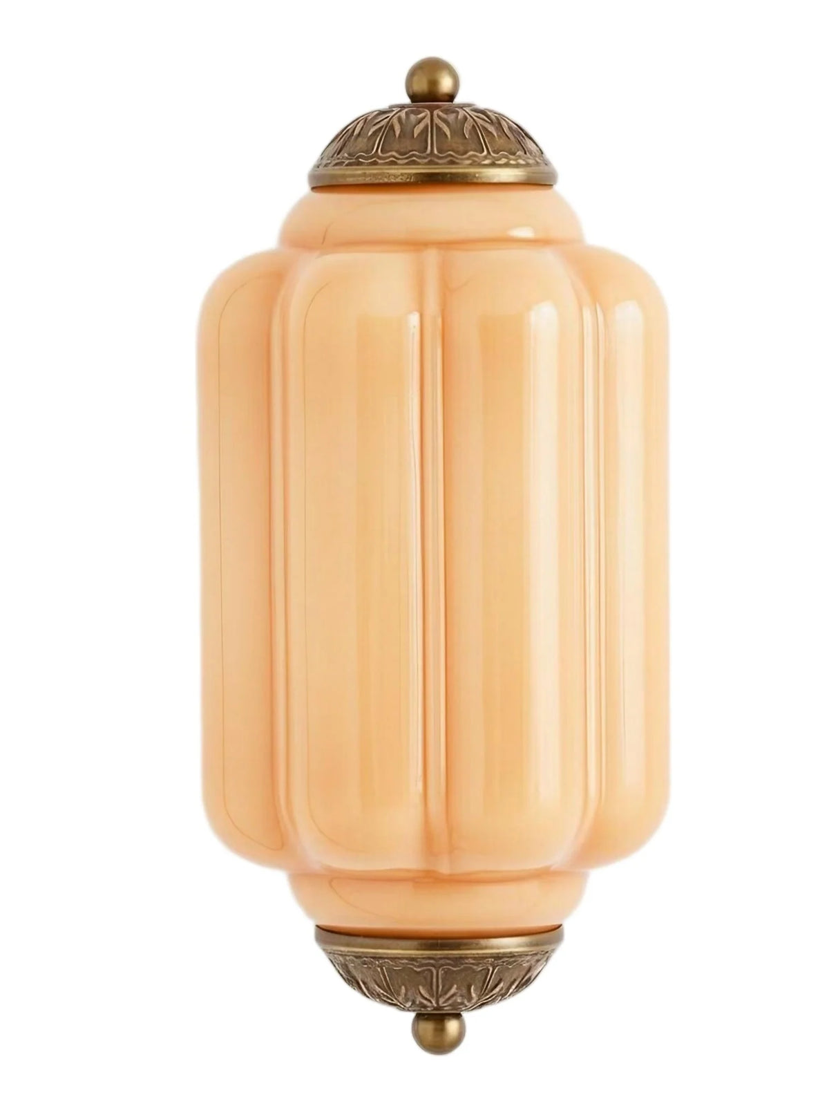 Elegant Vintage Milk Glass Wall Sconce with Metal Accents