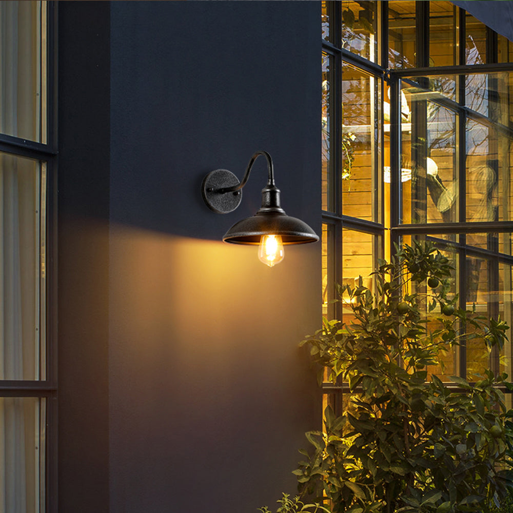 IronBowl | Rustic Vintage Industrial Outdoor Wall Light Lantern