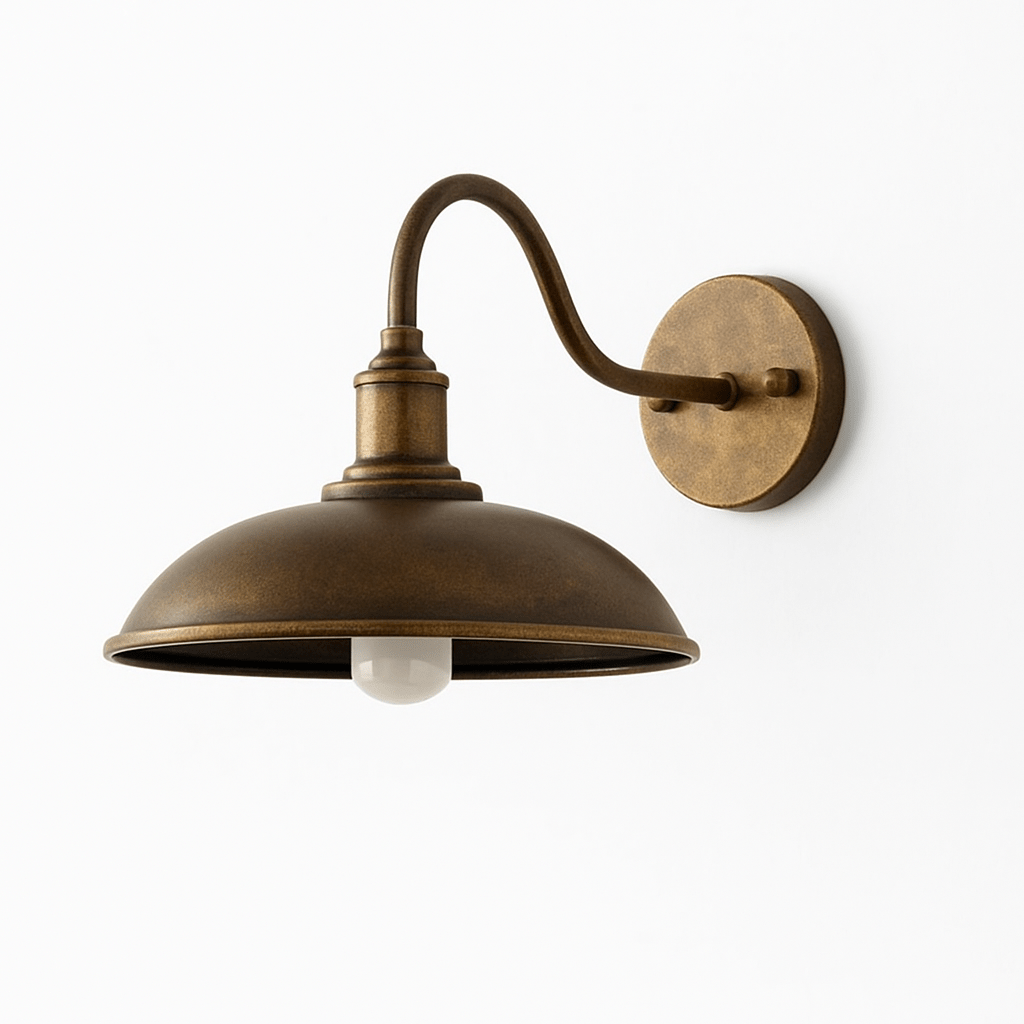 IronBowl | Rustic Vintage Industrial Outdoor Wall Light Lantern