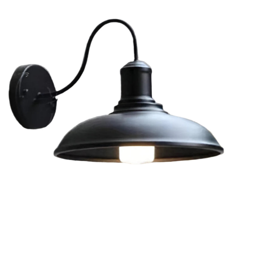 IronBowl | Rustic Vintage Industrial Outdoor Wall Light Lantern