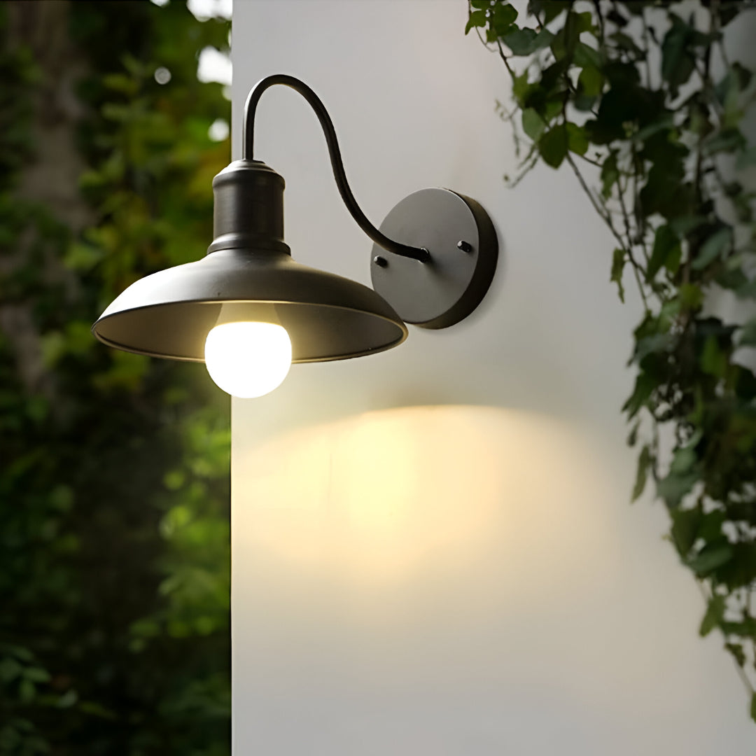 IronBowl | Rustic Vintage Industrial Outdoor Wall Light Lantern