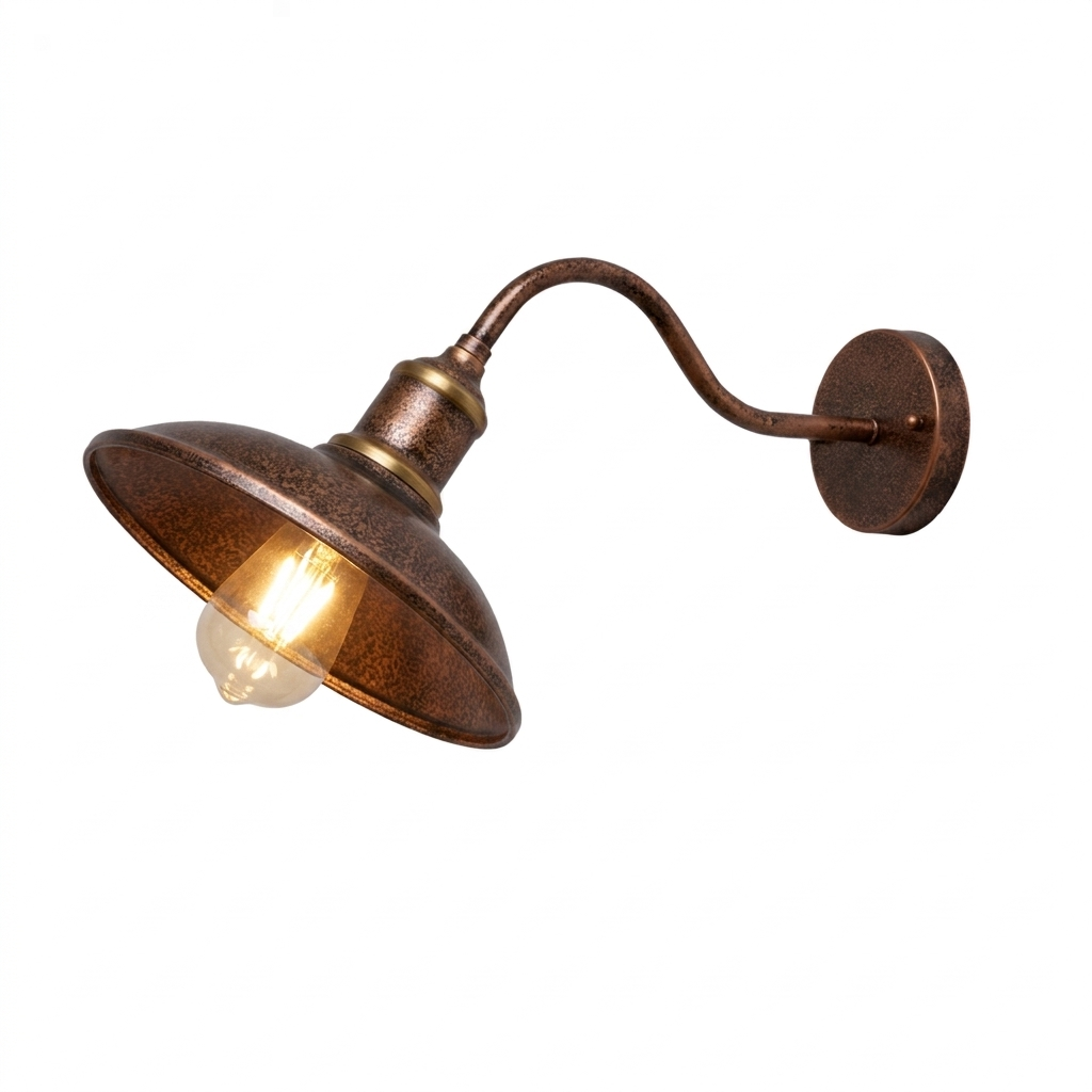 IronBowl | Rustic Vintage Industrial Outdoor Wall Light Lantern