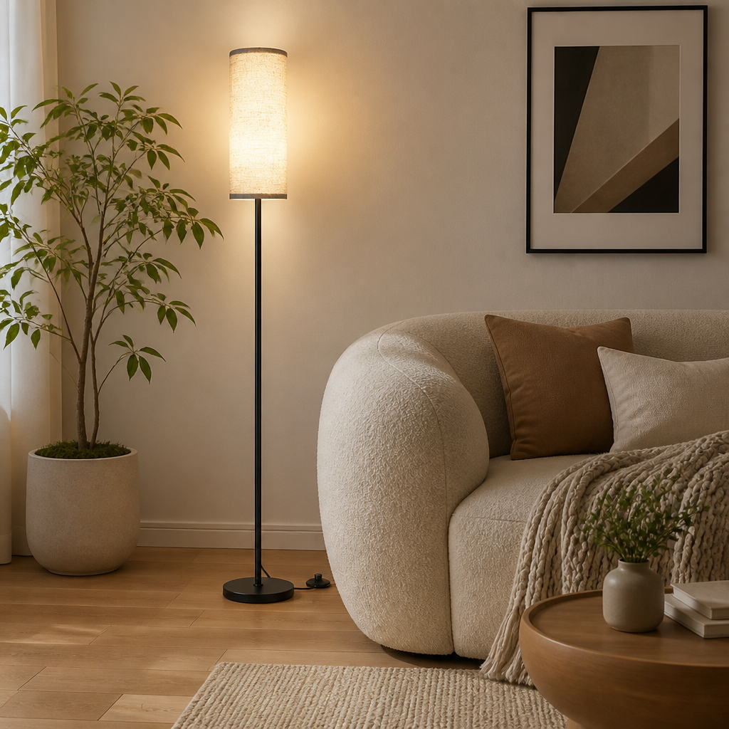 Linen Column Floor Lamp