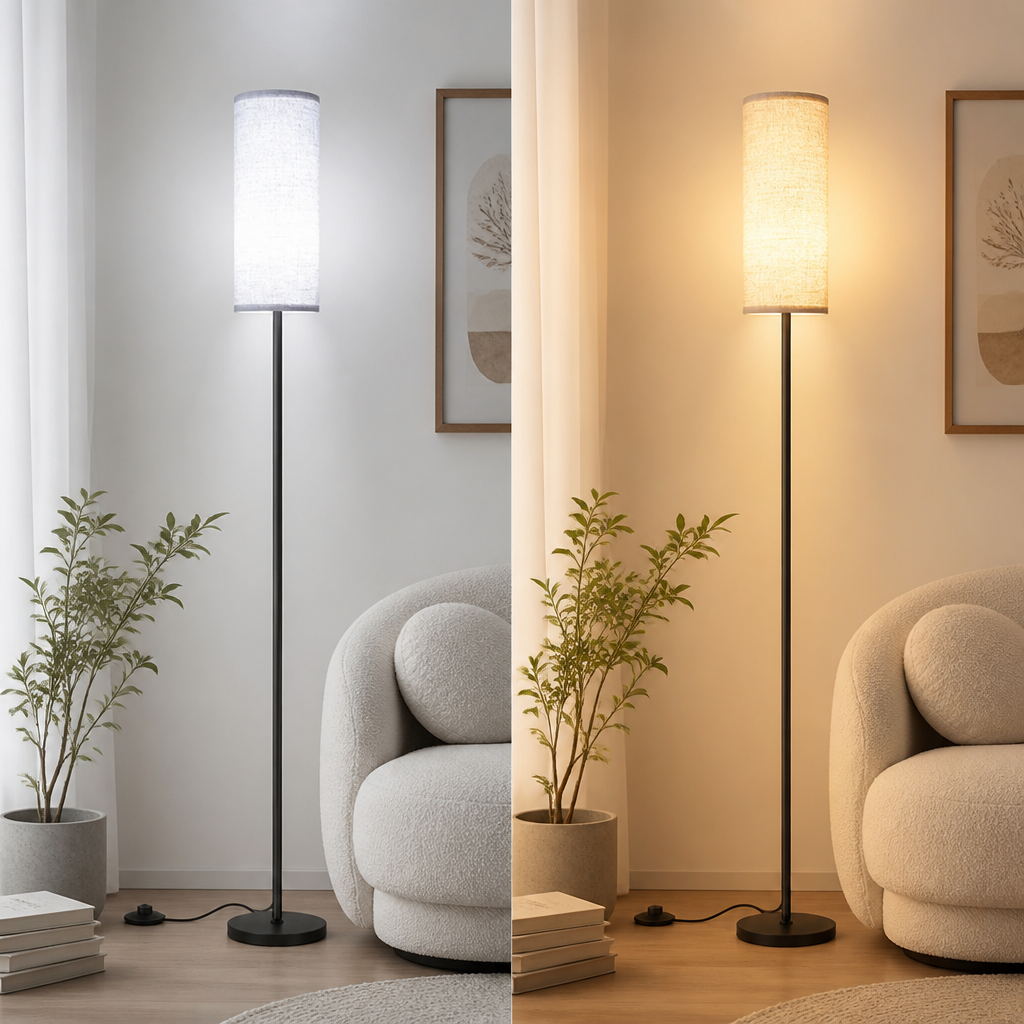 Linen Column Floor Lamp
