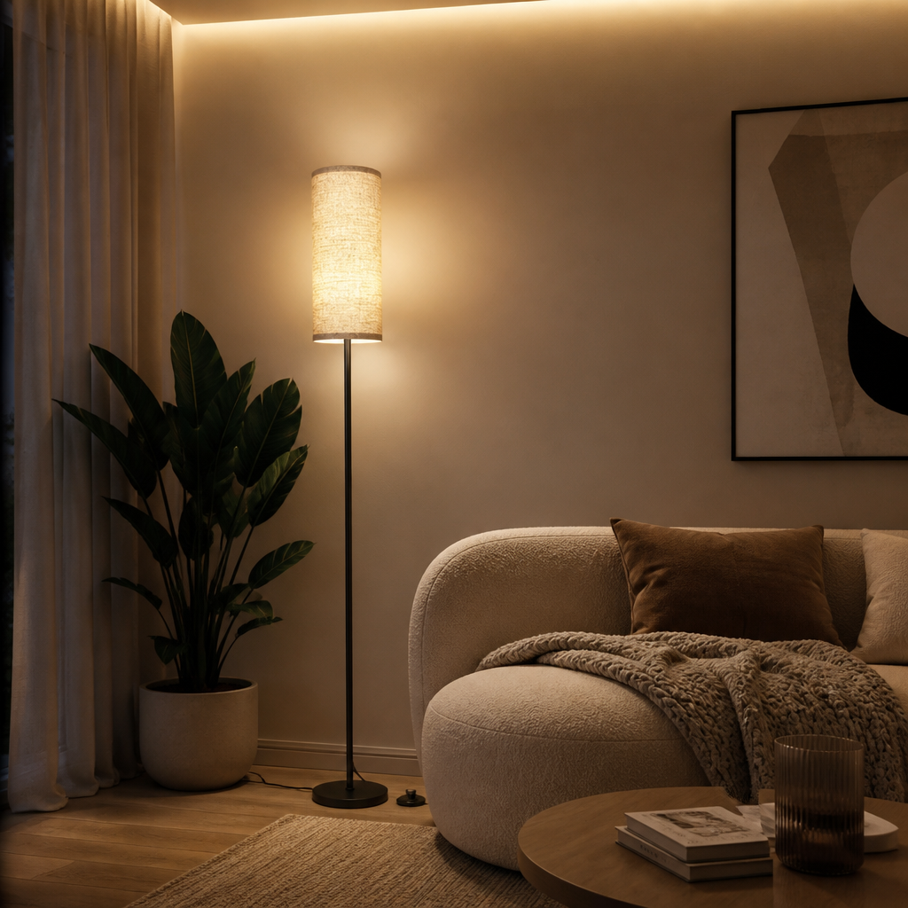 Linen Column Floor Lamp