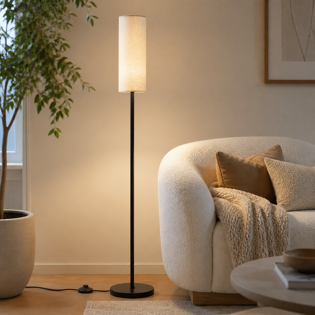 Linen Column Floor Lamp