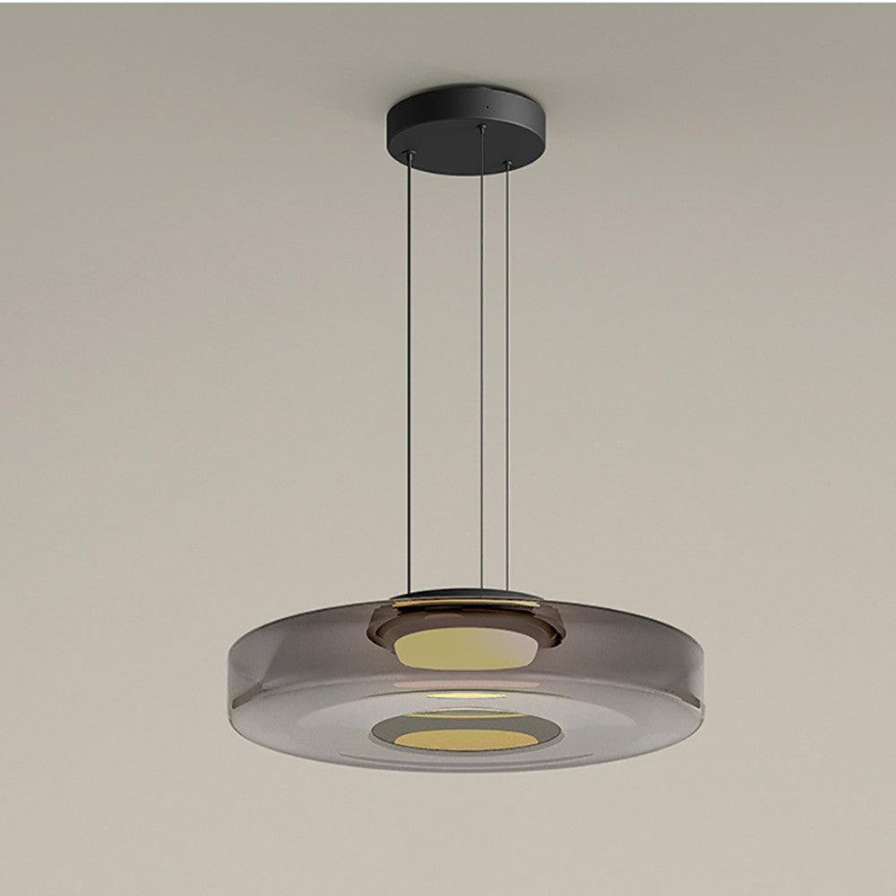 Minimalist Collection | Black Glass Pendant Light with Adjustable Heigh