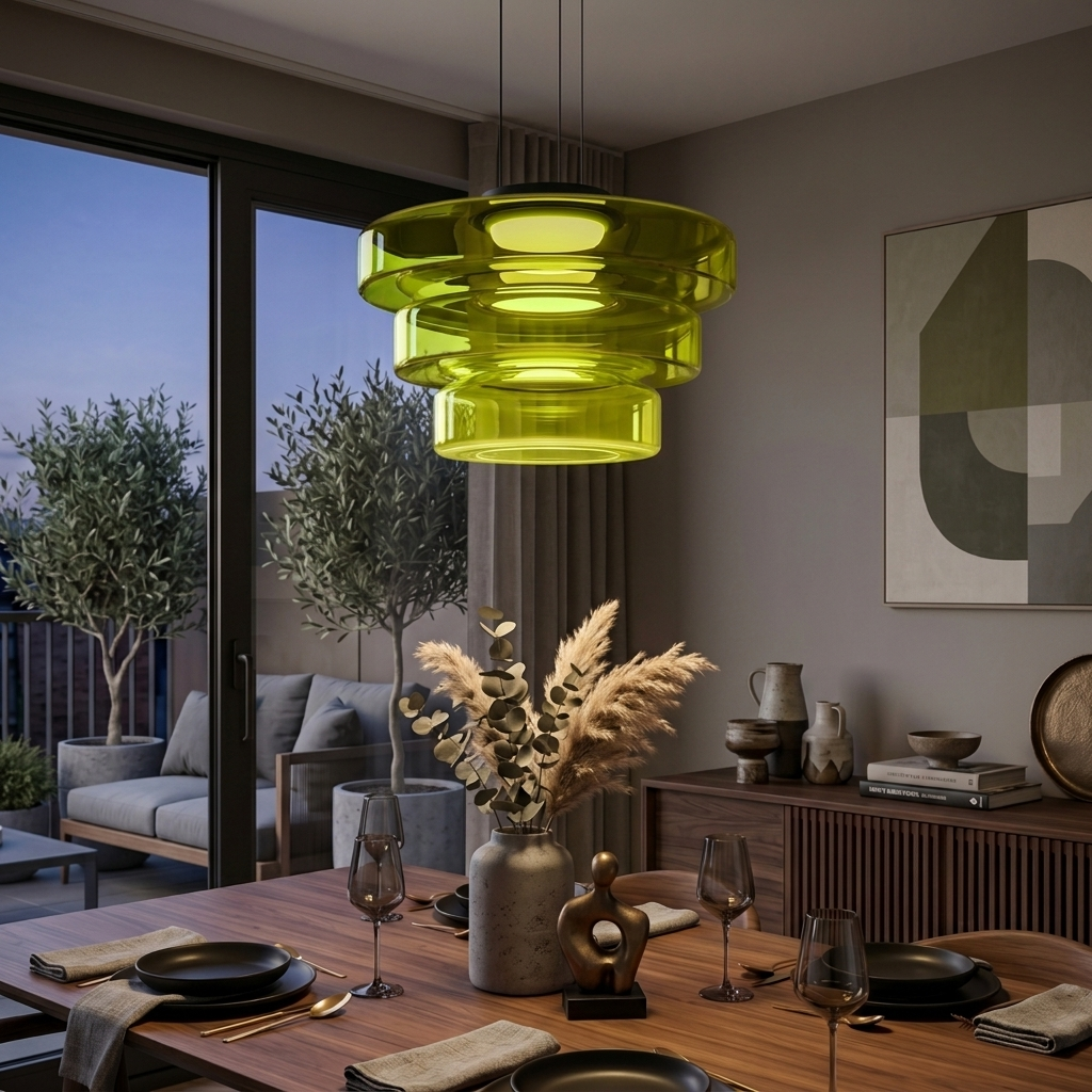 Minimalist Collection | Glass Pendant Light with Adjustable Height