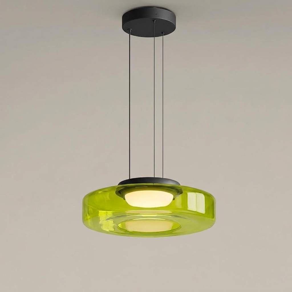 Minimalist Collection | Glass Pendant Light with Adjustable Height