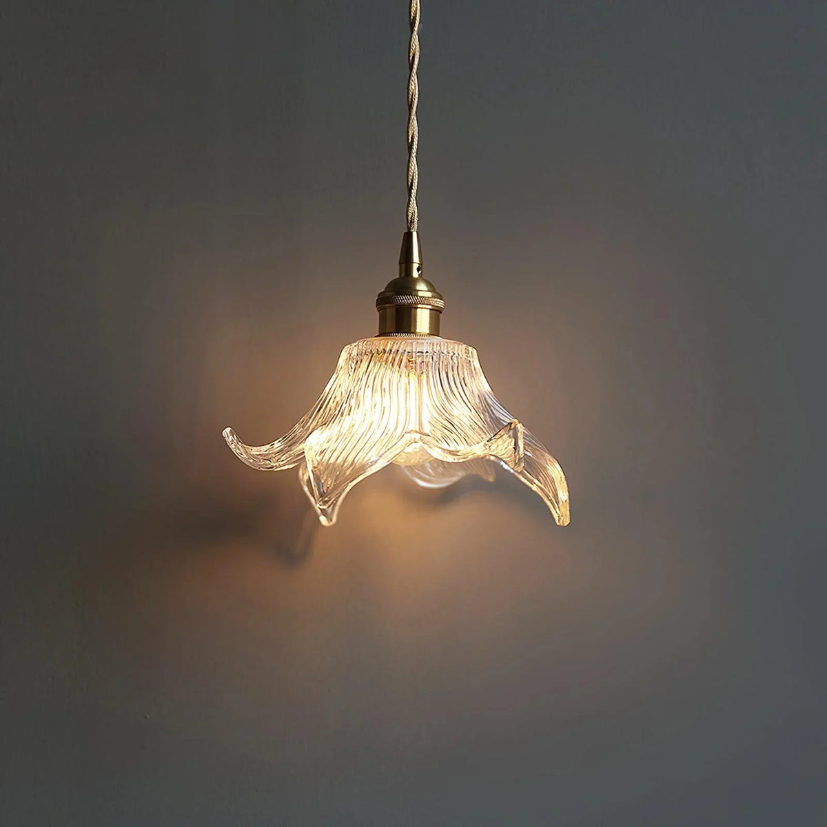 Modern Adjustable Glass Pendant Light with Crystal Design