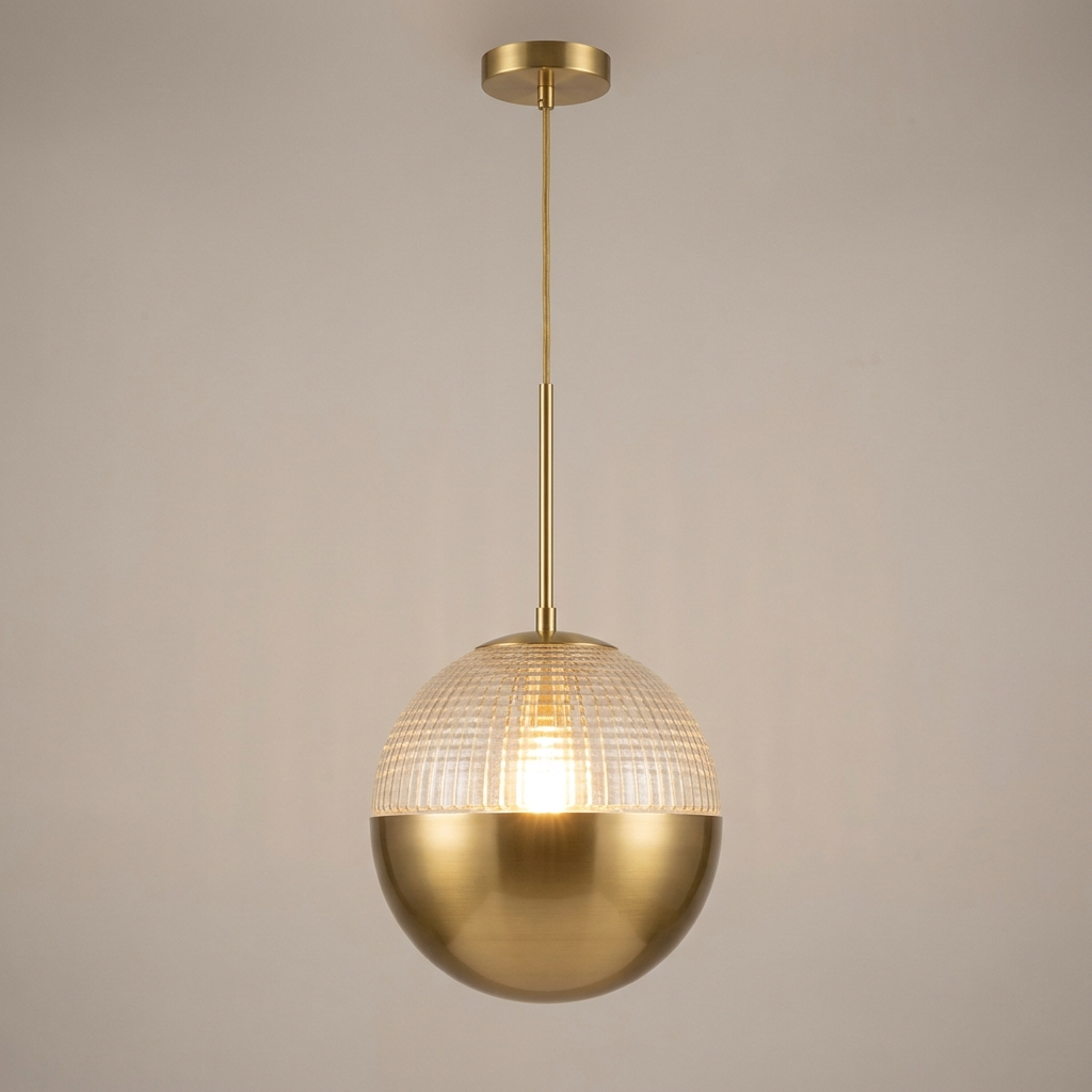 Modern Clear Glass Pendant Light with Adjustable Height