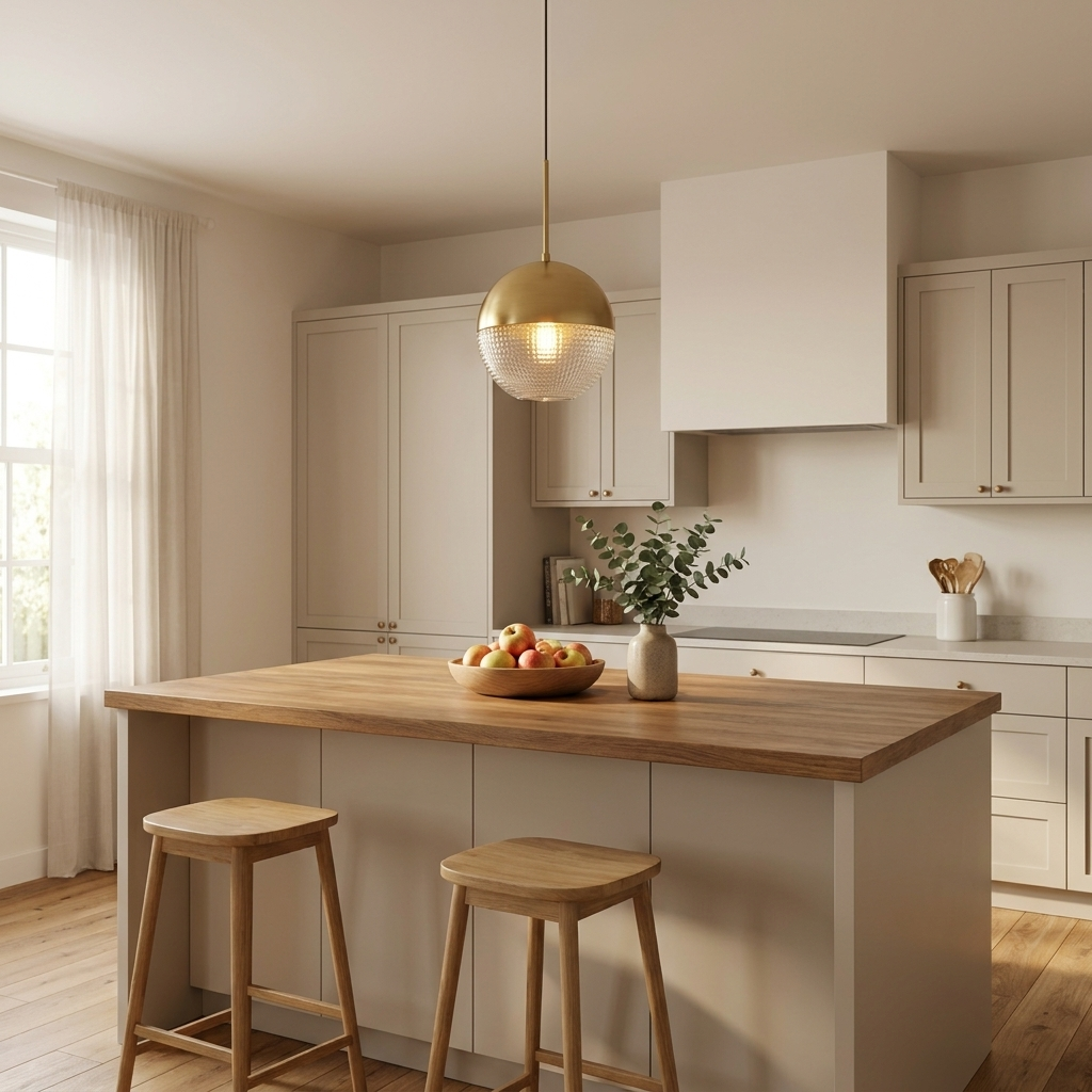 Modern Clear Glass Pendant Light with Adjustable Height