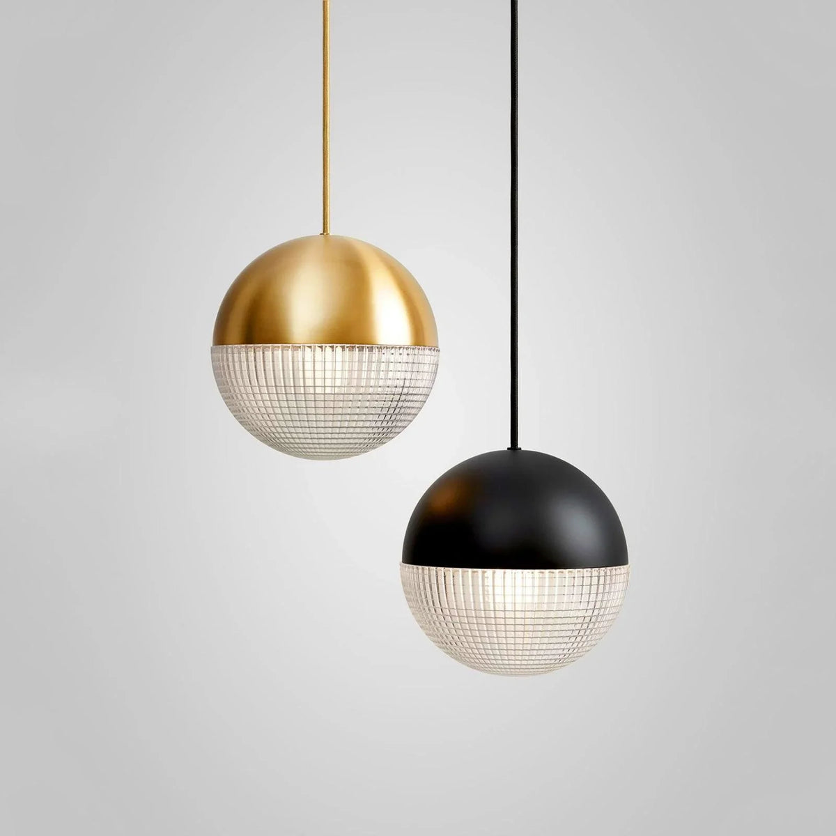 Modern Clear Glass Pendant Light with Adjustable Height