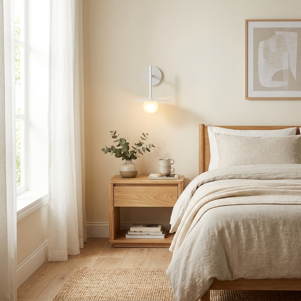 Modern Iron Frame Wall Sconce with Frosted Glass