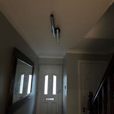 Modern LED Flush Ceiling Light | Adjustable Color Temperature & Chic Black Design