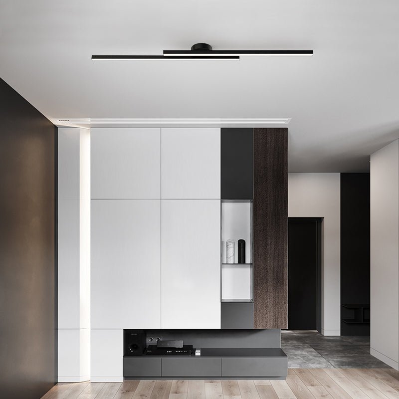 Modern LED Flush Ceiling Light | Adjustable Color Temperature & Chic Black Design