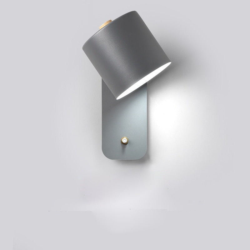 Modern LED Wall Light with Integrated Switch & Sleek Design for Cozy Living Spaces