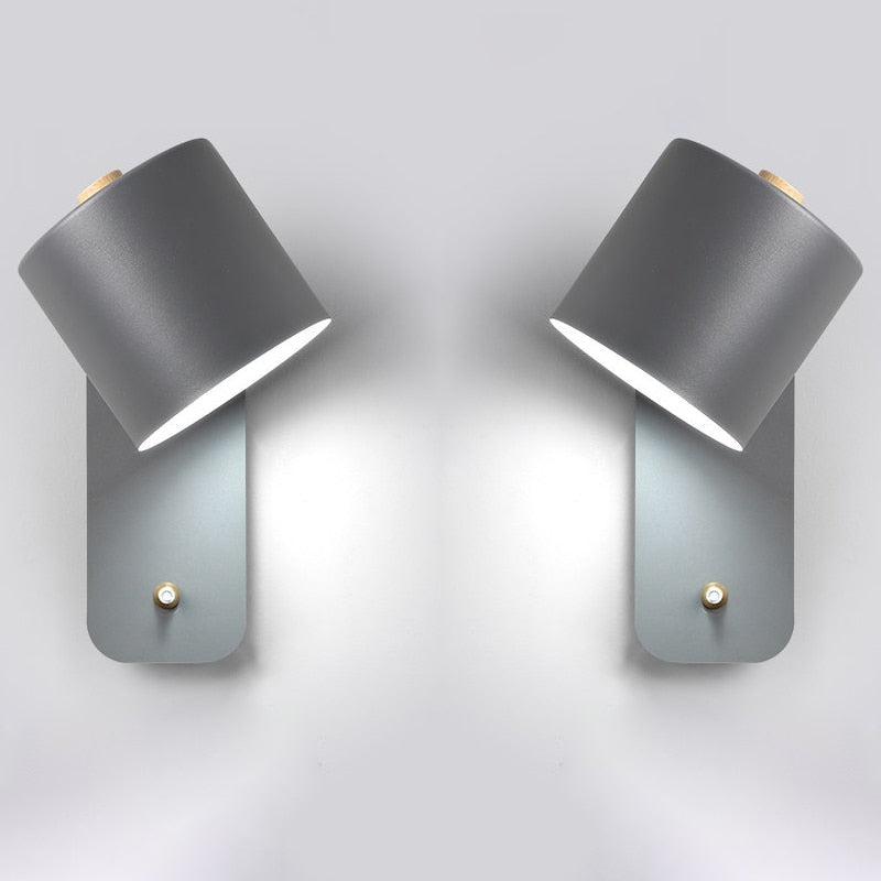 Modern LED Wall Light with Integrated Switch & Sleek Design for Cozy Living Spaces