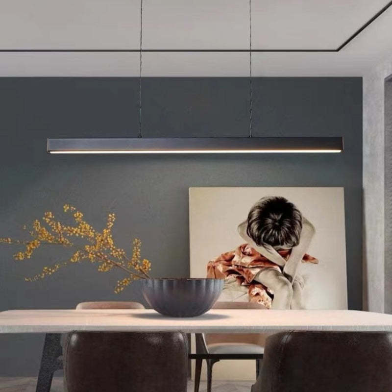 Modern Linear Pendant Light with Dimmable LED Bulbs