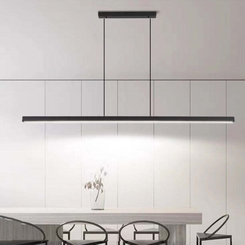 Modern Linear Pendant Light with Dimmable LED Bulbs