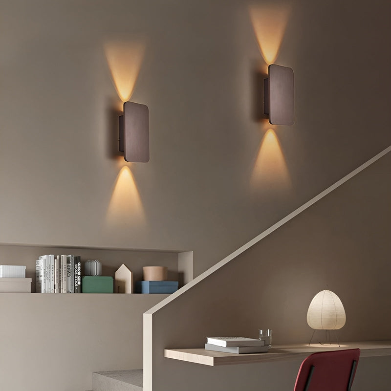 Modern Wall Lights | Sleek Rectangular Sconce Light with Dual Beam