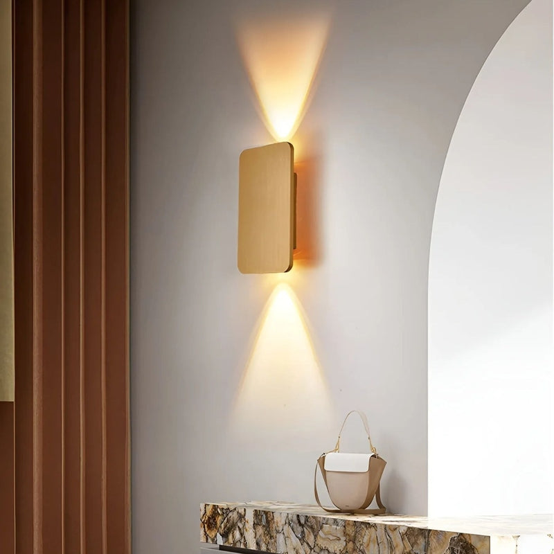 Modern Wall Lights | Sleek Rectangular Sconce Light with Dual Beam